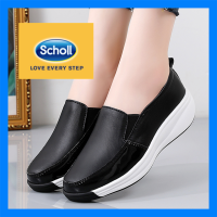 รองเท้าผู้หญิง Scholl Scholl รองเท้าแตะหนังของผู้หญิงรองเท้าสตรี Kasut Wanita รองเท้าแตะลำลอง Scholl รองเท้าแตะสตรี Scholl สำหรับผู้หญิง Scholl รองเท้าแตะโบฮีเมียผู้หญิงรองเท้าโบ้ทรองเท้าโลฟเฟอร์แบน