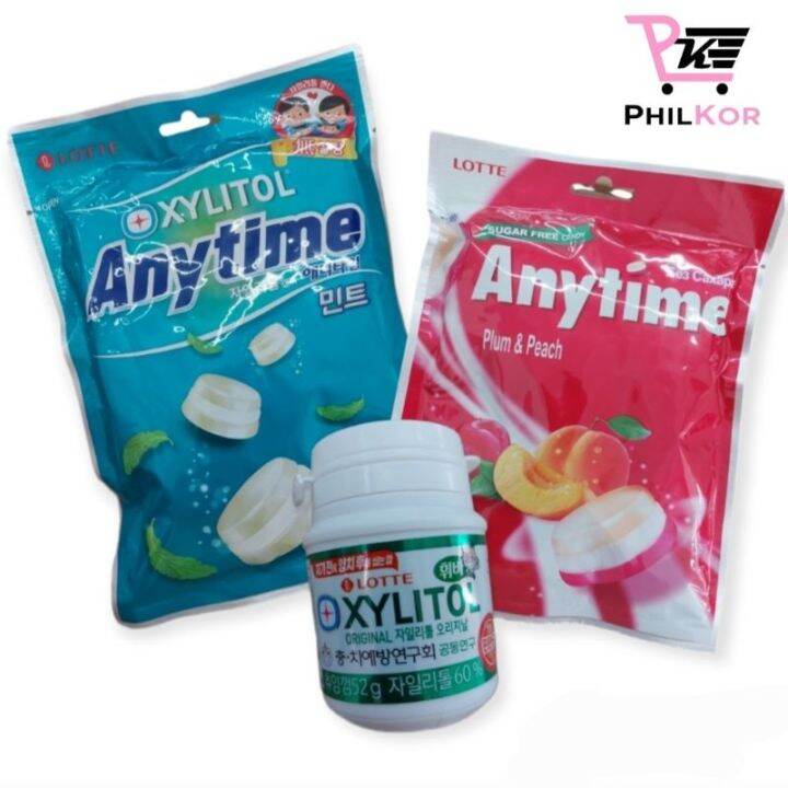 Lotte Xylitol 52g Anytime 92g Plum and Peach 74g Lazada PH