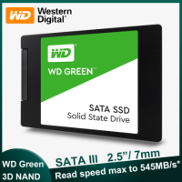 【จัดส่งในพื้นที่】WD GREEN SSD 120GB 240GB 480GB SATA 3 2.5" 500r/450w MB/s เอสเอสดี for notebook 3 ปี มีสินค้า sd การ์ด