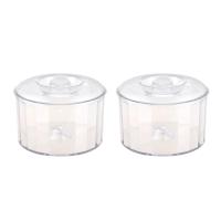 2X KT-185 Magnetic Clear Tumbler/Bucket, Barrel Polishing Bucket Drums, Jewelry Tool