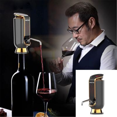 USB Charging Electric Red Wine Decanter Auto Quick Wine Aerator Vacuum Fresh-keeping 10-Days Whiskey Dispenser Cider Wine Pourer