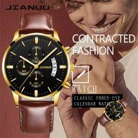 Top Brand  Business Mens Watch Fashion Date Watch Leather Men Quartz Watch Relojes Para Hombre