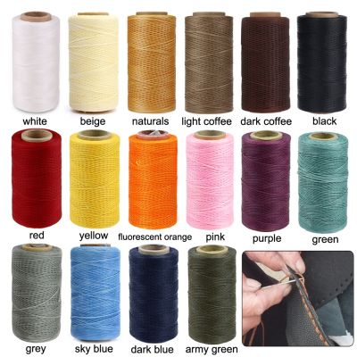 Hot 260Meter 0.8mm 150D Leather Waxed Wax Thread Cord for DIY Tool Hand Stitching Leather Shoes Repair good quality 16 Colors