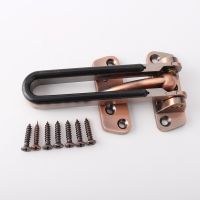 Antique Copper Zinc Alloy Security Door Guard Latch With Black Rubber Stopper Swing Bar Door Security Bolt Latch Door Hardware Locks Metal film resist