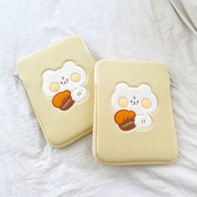 แท็บเล็ตลายหมีกระเป๋าเก็บของ9.7 11 13 13.3 15นิ้วเคสแขนแล็ปท็อปสำหรับ Mac Ipad Ipad Pro Kawaii Ipad ฝาครอบป้องกัน Dalaman Tas