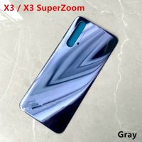 X 3ตัวเครื่องสำหรับ Realme X3 X3ซูเปอร์ซูม/ X50กระจก5กรัมฝาหลังปิดโทรศัพท์ซ่อมแซมเคสด้านหลังหลังโทรศัพท์ + กาวโลโก้