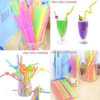 210*5mm Straws Bendy Colourful Disposable Plastic Beverage Straws Straws Flexible Plastic B8S8