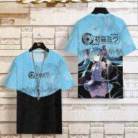 Men Hatsune Miku Short-Sleeved T-Shirt Summer New Style Anime Peripheral Casual Quick-Drying Large Size