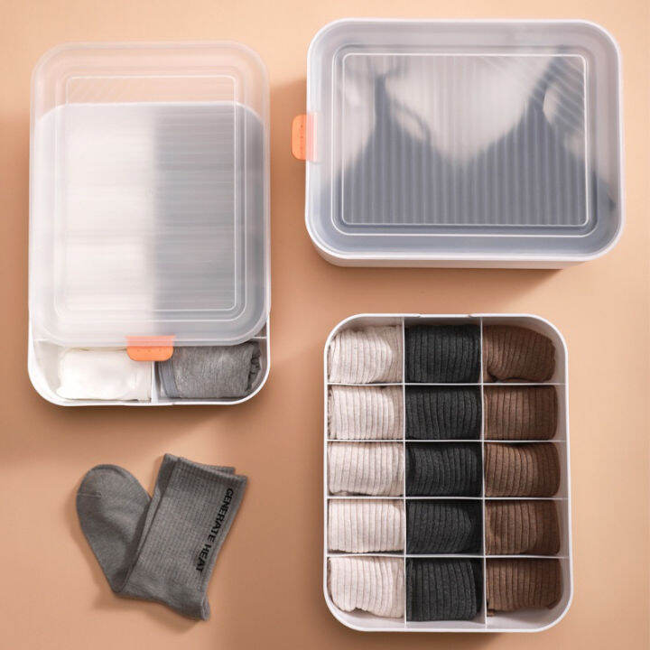 Household Multigrid underwear clothes sock organizer closet stackable