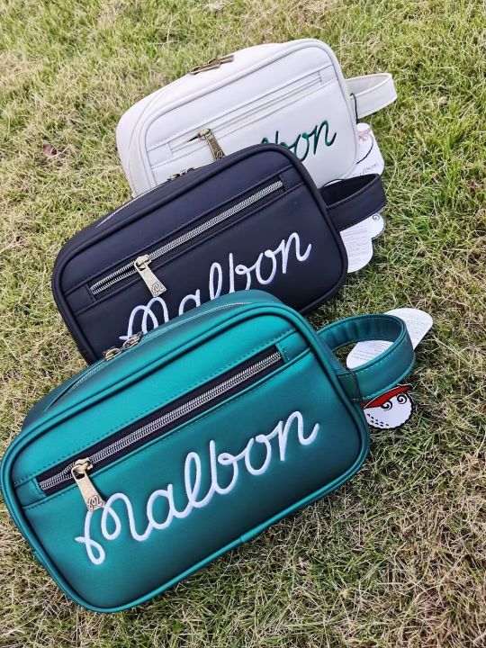 new-golf-malbon-double-layer-waterproof-handbag-embroidery-wear-resistant-handbag-multi-functional-equipment-storage-bag