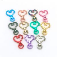 ☄✖ Colorful Swivel Clasps Heart Shaped Lobster Clasps Rainbow/Pink/Red/Green/Purple/Blue Push Gate Snap Hook Key Chain for Bags