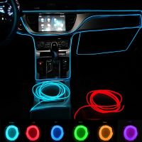 Car Interior Decorative Lamps Strips Atmosphere Lamp Cold Light Decorative Dashboard Console Auto LED Ambient Lights 1/2/3/4/5M