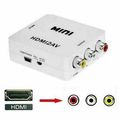 HDMI ตัวแปลงสัญญาณภาพจาก  HDMI เป็น  AV สินค้ามี 2 สีให้เลือก