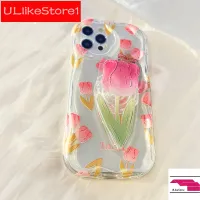 เคสสำหรับเรดมี่12C A1 10C 10 10A 9 9A 9C 9T Note 12 12 12S 11S 10S 11 10 9 Pro Xiaomi Poco X3 X3NFC X3Pro 12 11สีชมพูทิวลิปพร้อมที่ยึด3D หยักเคส TPU นิ่มขอบโค้ง