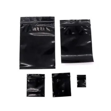 Assorted Sizes Matte Clear/Black/Black Zip Lock Bags 100pcs PE Plastic Flat  Ziplock Package Bag