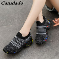 Summer Women Socks Shoes Men New Trainers Fashion Casual Breathable Soft Comfort Light Flying Woven Running Couple Sneakers