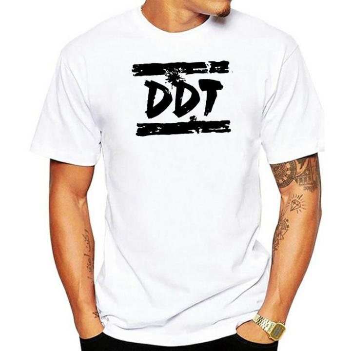 ddt-เสื้อทีเชิ๊ตสุดเท่สำหรับวงร็อคแบบรัสเซียแขนลำลองขาสั้นเสื้อคอกลมพิมพ์ลายแฟชั่นเสื้อผ้าฝ้าย100-ใหม่ฤดูร้อนคอกลมเสื้อยืดตลก