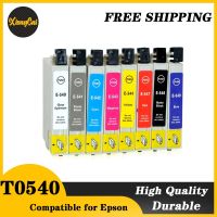 8ชิ้นตลับหมึกที่เข้ากันได้สำหรับ Epson T0540 T0541 T0542 T0543 T0544 T0547 T0548 T0549อิงค์เจ็ท Stylus Photo เครื่องพิมพ์ R1800 R800