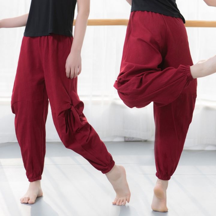 ๑-fanghua-modern-dance-pants-wide-legs-big-crotch-pants-mongolian-dance-practice-pants-loose-ethnic-style
