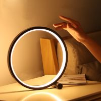 Led Night Light Bedroom Decor Round Reading Table Lamps Button Stepless Dimming Child Gift Living Room Desktop Decorative Lamp