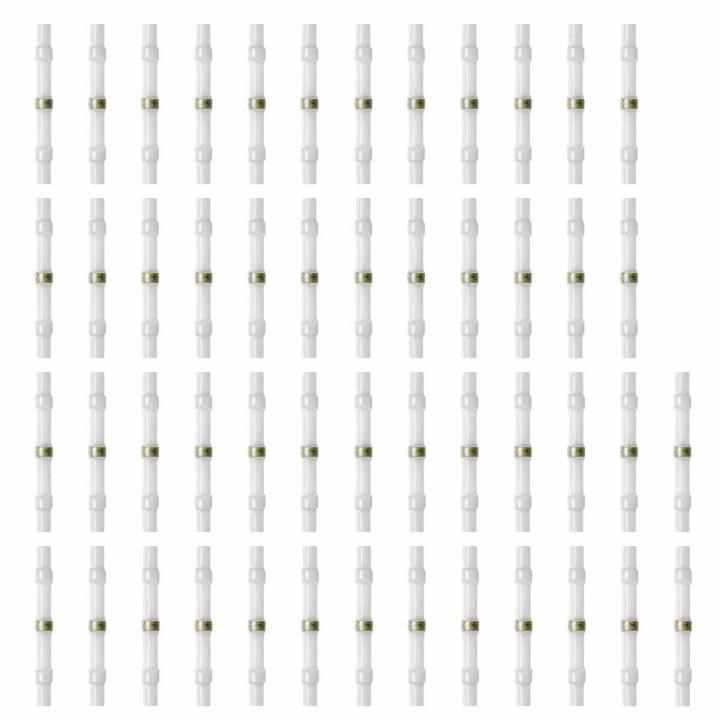 50pcs-white-solder-seal-sleeve-splice-terminals-heat-shrink-connectors-waterproof-insulated-crimp-terminal-electrical-circuitry-parts
