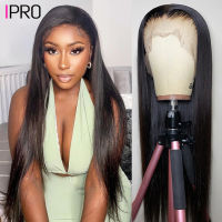 IPRO Straight Lace Frontal Wigs 13*1 Transparent Lace Part Hairline Wigs For Women Pre Plucked Cheap Lace Front Human Hair Wigs