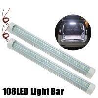 ◑○ 12V 108LED Car Interior Light Strip Bar Lamp Van Bus Caravan On/Off Switch 4.5W Car Trunk Lamp Led Luggage Compartment Light