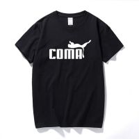 [COD]เสื้อยืดแขนสั้น ผ้าฝ้าย พิมพ์ลายโลโก้ Coma ตลก สําหรับผู้ชาย DIYS-5XL  T7AV