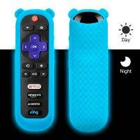 เคสป้องกันสำหรับ TV ไม้ยืดนึ่ง TCL Roku 3600R ปลอกซิลิโคนพร้อมรีโมทควบคุมระยะไกลหูหมีแพนด้ากันกระแทก