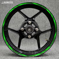 Motorcycle 17 Inch Front Rear Decal Wheel Hub Waterproof Reflective Rim Stickers For Kawasaki Ninja ZX6R 636 599 ZX-6R