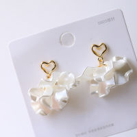 S925 Needle New Korean French Fairy Air Pearl als, Forest Temperament Three-dimensional Flower Earrings for Women