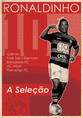 โปสเตอร์ Ronaldinho โรนัลดินโญ่ Brazil Poster โปสเตอร์ฟุตบอล โปสเตอร์ขนาดใหญ่ ของแต่งบ้าน ของแต่งห้อง โปสเตอร์ติดผนัง โปสเตอร์ติดห้อง 77poster