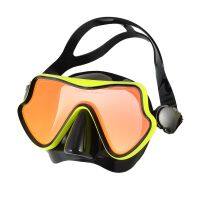 ：&amp;gt;?": Snorkel Diving  Colorful Len Wide View Tempered Glass ,Anti Leakage Scuba , Silicone Swimming  For S