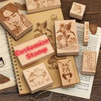 ✐ Wooden Stamp Custom Carved Rubber customize Stamps paper DIY Personalized name business wedding branding event journey