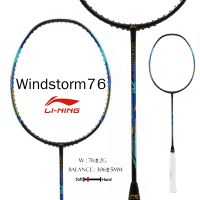 ไม้แบดมินตัน LI-NING Badminton Racket : รุ่น windstorm 76 (AYPN286-4)  FREE:GRIP+STRING+COVER พร้อมขึ้นให้ฟรี