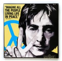 John Lennon #3 The Beatles จอห์น เลนนอน เดอะบีทเทิลส์ รูปภาพ​ติดผนัง pop art พร้อมกรอบและที่แขวน กรอบรูป แต่งบ้าน ของขวัญ รูปภาพ โปสเตอร์