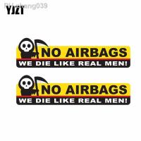 【CC】 YJZT 2X 13.3CMx3.5CM NO AIRBAGS DIE LIKE Car Sticker Decal 12-0314