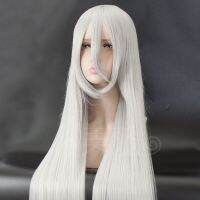 Game Nier Automata Yorha Type A No.2 A2 Cosplay Wigs Silver White Long Straight Heat Resistant Synthetic Hair Wigs + Wig Cap