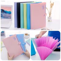 ○ 2022 New Colorful A4 Plastic Portable File Folder 13 Layers Candy Color Document Organizer Office Stationery File Document Bag