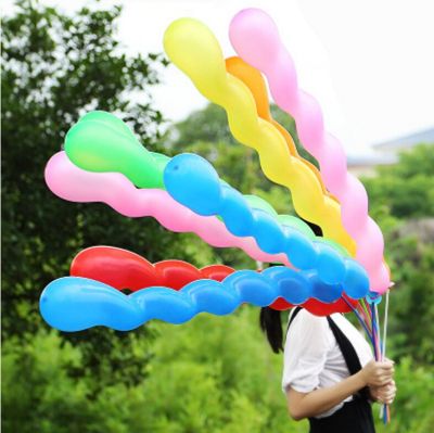 30pcs/lot Screw Thread Latex Balloon Long Balloons Wedding Decoration Happy Birthday Party Magic  Balloons Supplies Balloons