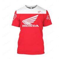 เสื้อยืดแขนสั้น พิมพ์ลายโลโก้ Honda 3 มิติ แบบแห้งเร็ว แฟชั่นฤดูร้อน สําหรับผู้ชาย