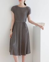 Restock!! 2MUAY รุ่น GJO7937 FLARED PLEAT DRESS เดรสอัดพลีทงานคุณภาพ 7สี FREE SIZE