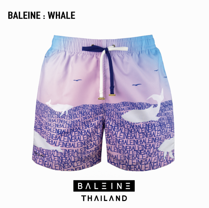 กางเกงว่ายน้ำ-กางเกงขาสั้นชาย-swimwear-beach-surf-trunks-baleine-whale