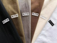 23SS ใหม่สไตล์ Kith Flocked กล่องโลโก้เสื้อยืดผู้ชายผู้หญิง1:1ที่มีคุณภาพที่ดีที่สุดจำกัดเสื้อยืด Tee ท็อปส์