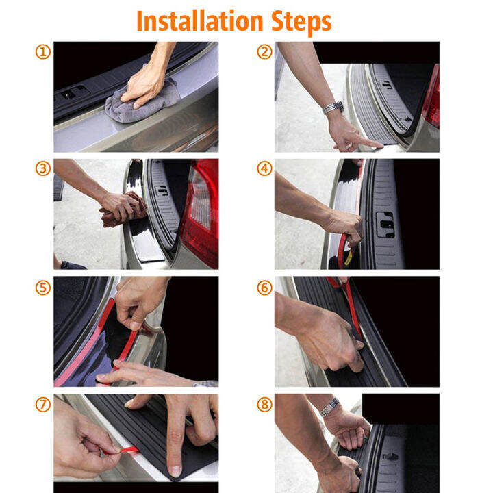 vastar-90ซม-ฝาหน้าฝาหลังกระโปรงรถแท่งกันชนแผ่นยางสติกเกอร์guard-pad-molding