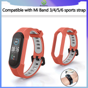 Dây Đeo Chéo Thể Thao Hai Tông Màu Cho Xiaomi Mi Band 7 6 5 Vòng Đeo Tay