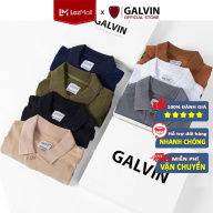 Áo polo nam 7 màu Basic điểm nhấn cổ dệt GALVIN chính hãng áo thun trơn có thumbnail