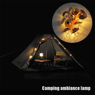 ◐♀❈ Outdoor Camping Atmosphere Lights Decorative String Lights LED Lighting Strings Camp Tent Lights Waterproof String Lights 2M