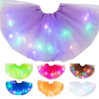 【YD】 Fluffy Dancing Skirt Multilayer Ballet Underskirt Glowing Skirts Costume