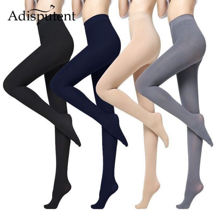 Women's Winter Warm Leggings Sexy Skin Effect Thermal Tights Stockings Fake Translucent Pantyhose